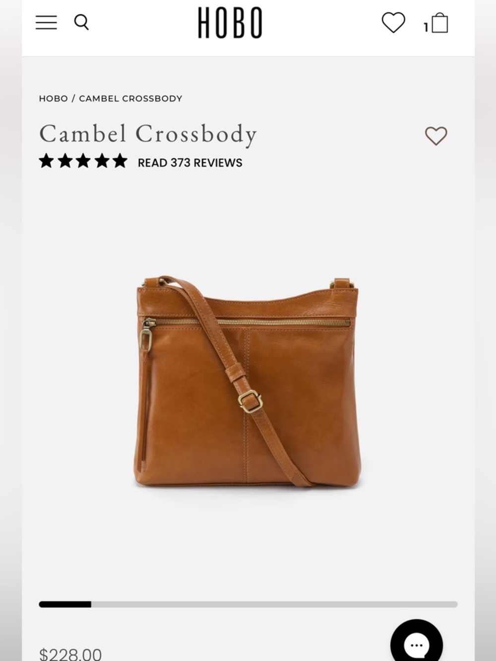HOBO Camel Crossbody Bag - Tan Brown Leather Truffle